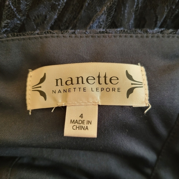 Nanette Lapore Black Embroidered Lace Sleeveless Dress Size 4 - Picture 8 of 8